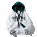 Men's Clothing Unisex Waffle-Knit Jacket - Colorblock Hooded Outdoor Coat (3 Colors, M-5XL)_viptrois.com
