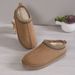 Explosive lace beef soles with lovely autumn and winter warm cotton shoes slip-on women's snow boots_viptrois.com