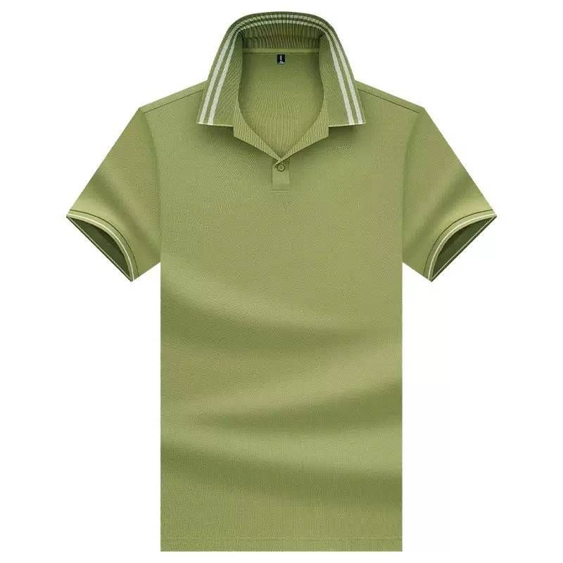 7A Antibacterial Men's Solid Color Short Sleeved Polo Shirt_viptrois.com