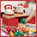 Mother & Kids Kids Pretend Play Kitchen Toy Set With Realistic Stove, Cookware & Cutting Fun - 33/56/70/84 PCS For Boys & Girls (Red/Green)_viptrois.com