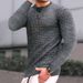 For The Spring And Autumn Season Of Foreign Trade, There Is A Trendy Men's Small Checkered Round-neck Pullover And A Loose Knitted Long-sleeved Top_viptrois.com
