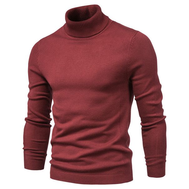 New Men's Sweaters For Autumn And Winter, Including Base Layer Sweaters, Slimming High-neck Casual Knitted Sweaters And Thread Sweaters_viptrois.com