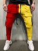 Men's Cargo Jogger Pants – Multi-Pocket Casual Workout Pants With Drawstring Waist & Contrast Panels_viptrois.com