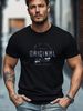 Men's 100% Cotton Stretch Fabric T-Shirt Casual Round Neck Short Sleeve With Print Ideal Gift Comfortable And Breathable For All Seasons Gift For Men_viptrois.com