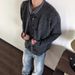 Retro Cardigan Sweater Men's High-end Round Neck Knitted Sweater Jacket_viptrois.com