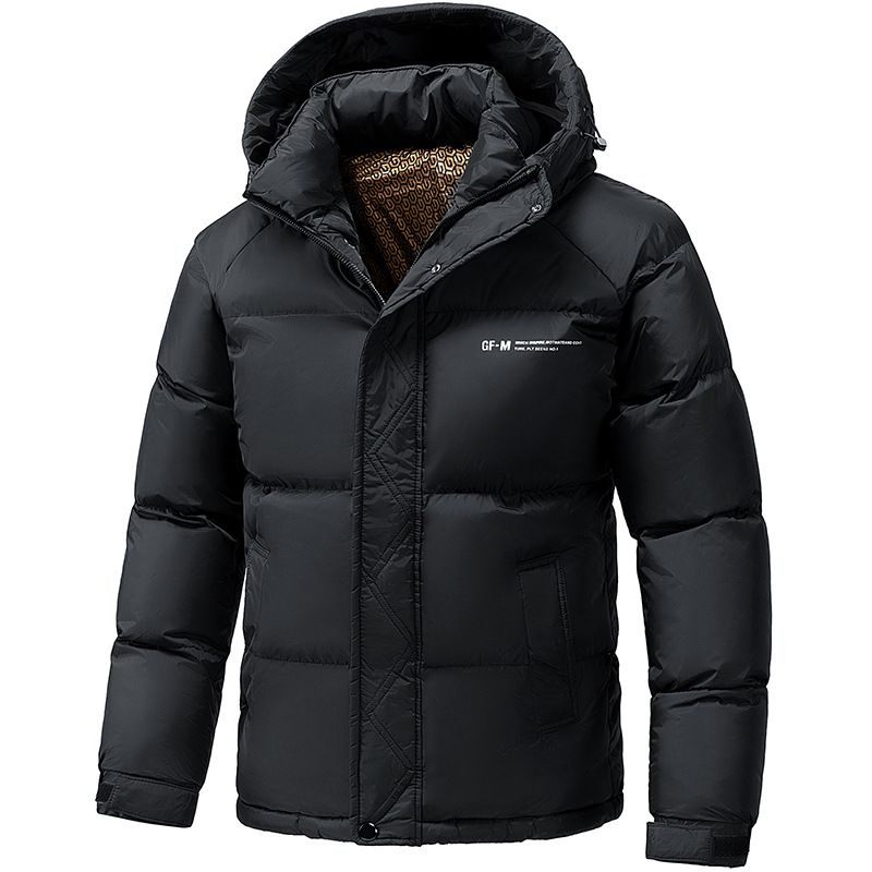 Men's Heavyweight Quilted Jacket – Detachable Hood Winter Coat For Extreme Cold (Black/Gray)_viptrois.com
