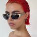 American Style Metal Cat Eye Personalized Concave Shaped For Hot Girls On The Street Fashionable UV Resistant Sunglasses_viptrois.com