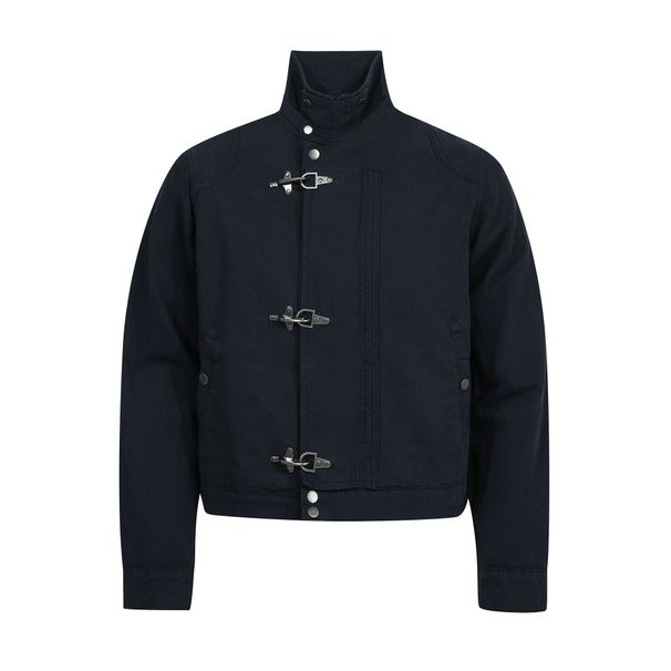 A171 American Retro Autumn Winter Solid Color Workwear Motorcycle Style Jacket Design Unisex Short Wide Casual Coat_viptrois.com
