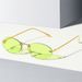2025 New Fashionable Frameless Oval Sunglasses For Women, European And American Retro Light Colored Sunglasses, Versatile Street Photography_viptrois.com