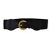 Unisex Retro Buckle Belt Female Decoration With Skirt Elastic Elastic Belt Fashion Joker High Sense Waist Seal._viptrois.com