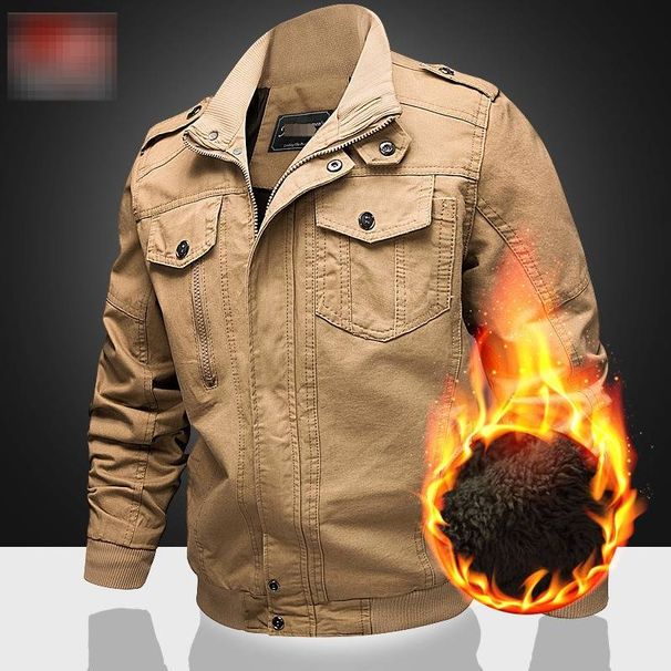 2025 New Autumn And Winter Men's Jacket Casual Jacket Pure Cotton Tooling Large Size Men's Clothing_viptrois.com