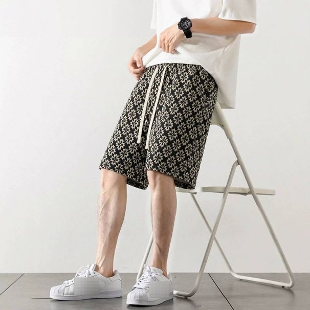 Men's Vintage Print Shorts - Summer Casual 5-Inch Inseam Athletic Shorts With Streetwear Design, Lightweight Quick-Dry Fabric_viptrois.com