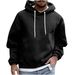 Men's Oversized Fleece Hoodie – Casual Pullover With Kangaroo Pocket (Black/Grey/Burgundy, S-XXXL)_viptrois.com