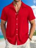 Men's Clothing Men's Clothing New Men's Shirt Loose And Comfortable Textured Shirt Vertical Striped Short Sleeved Pocket Shirt_viptrois.com