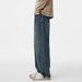 Men's Clothing Wide Leg Jeans Loose Straight American Retro Washed Casual Vibe Trousers Vintage Washed Denim Pants For Cleanfit Style_viptrois.com