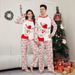 Christmas deer letter Snowflake Christmas family dress printed home dress pajamas_viptrois.com