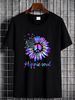 Hippie Soul Psychedelic Daisy Peace Sign T-Shirt Unisex Fashion Streetwear Designer Clothes Casual Stretched Summer Graphic Comfortable Breathable_viptrois.com