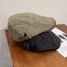 Fashion Striped Hat Men Woolen Beret Autumn Winter Warm Casual Forward Duckbill Cap Trendy_viptrois.com