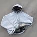 Men's Reversible Camo Hooded Sweatshirt - Thick Fleece Pullover With Patchwork Design, Loose Fit For Casual Winter Wear (Grey, S-XXL)_viptrois.com