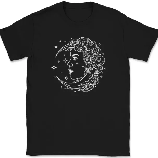 Moon Woman T-Shirt Mens Womens Tees Top Astronomy Space Sun Earth Graphic Funny Tee_viptrois.com