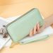Wallet Card Cases Long Women's Wallet Fashion Simple Printed Bow Large Capacity Double Zipper Mobile Phone Clutch_viptrois.com