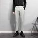 Men's Slim Fit Cropped Trousers Casual Summer Style Flowy Professional Formal Suit Trendy Mature Regular Trousers_viptrois.com