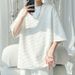 Men's Clothing Textured Short Sleeve Round Neck Pullover Top T-Shirt_viptrois.com