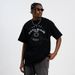 American Street Bull Head 3M Reflective Print Loose Fit Couple T-Shirt Trend_viptrois.com