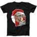 Pug Puppy Dog Santa Claus Christmas Cute Face Present Gift Tee Black T Shirt Mens Womens Tees Top 119_viptrois.com