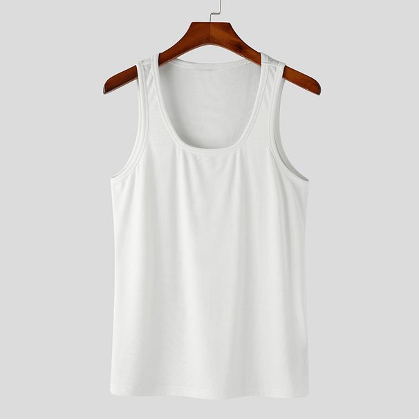 Men's Clothing Threaded Tight Elastic Quick Drying Vest Men's Suspenders Fitness Waistcoat Sleeveless I Shaped Breathable Vest_viptrois.com