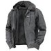 Hooded Fleece-Lined Jacket For Men – Relaxed Fit, Zippered Pockets, All-Day Comfort (S-5XL, Polyester Fill, Solid Colors)_viptrois.com