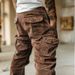 Men's Clothing Casual Retro Overalls Pocket Pants_viptrois.com