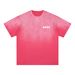 Men's Clothing T Shirt, 250g Heavyweight Pure Cotton, DJJJJ Round Neck, Short Sleeve, Loose Fit, Washed Gradient, BUUS Letter Print._viptrois.com