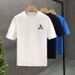 Internet Famous Teddy Bear Printed Short T-shirt For Men, Trendy And Versatile Half Sleeved 2024 New Men's Slim Fitting_viptrois.com