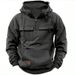 Men's Streetwear Hoodie With Multi-Pocket Design - Heavyweight Polyester Pullover (Oversized Fit, Drop Shoulder, Retro Colorways)_viptrois.com