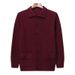 Men's Clothing Knit Cardigan Sweater - Slim Fit Chunky Cable Knit Pullover With Angora Wool, Fashionable Long Sleeve Open Front Coat For Autumn_viptrois.com