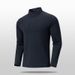 Men's Performance Half-Zip Shirt – Stylish Layering For Business & Outdoor (Black, Navy, Yellow, Mint, EU Sizing M-5XL)_viptrois.com