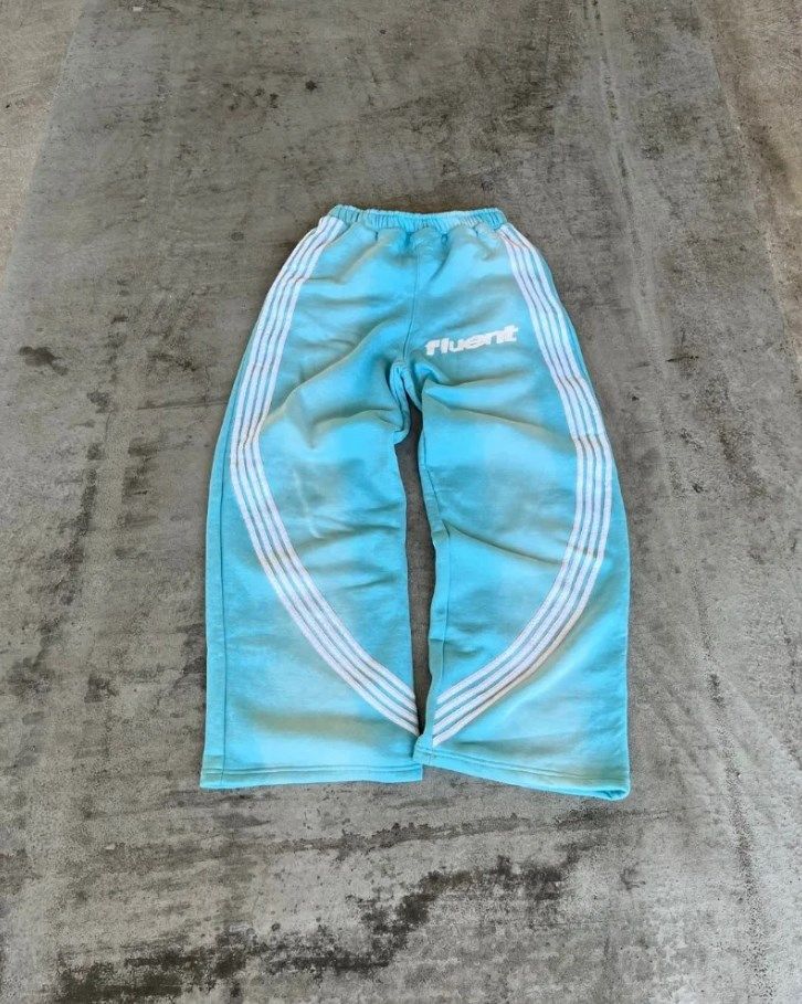 Men's Clothing New Trousers Fashion Trend Brand Personality Street Couple Sweatshirt Letter Print Loose Sweatpants_viptrois.com