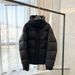 Pure Madeira Down Black Warrior Solid Color Hooded Short Unisex Puffer Jacket Men's Coat_viptrois.com