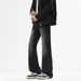 Men's Slim Fit Flared Fleece Jeans - American Style Straight Leg Loose Fit Pants For Autumn & Winter_viptrois.com