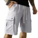 Men's Casual Tactical 5-Point Shorts Style Outdoor Workwear Loose Fit Cotton Linen Bamboo Blend Stretch For Sports_viptrois.com