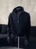 Gray American Retro Semi-zipper Stand-up Neck Sweater Men's Spring And Autumn Tide Brand High-end Sense Ruffian Handsome Cleanfit Jacket_viptrois.com