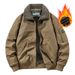 Autumn And Winter New Men's Military Style Thickened Men's Jacket Loose Large Size Casual Men's Clothing Fleece Thickened_viptrois.com