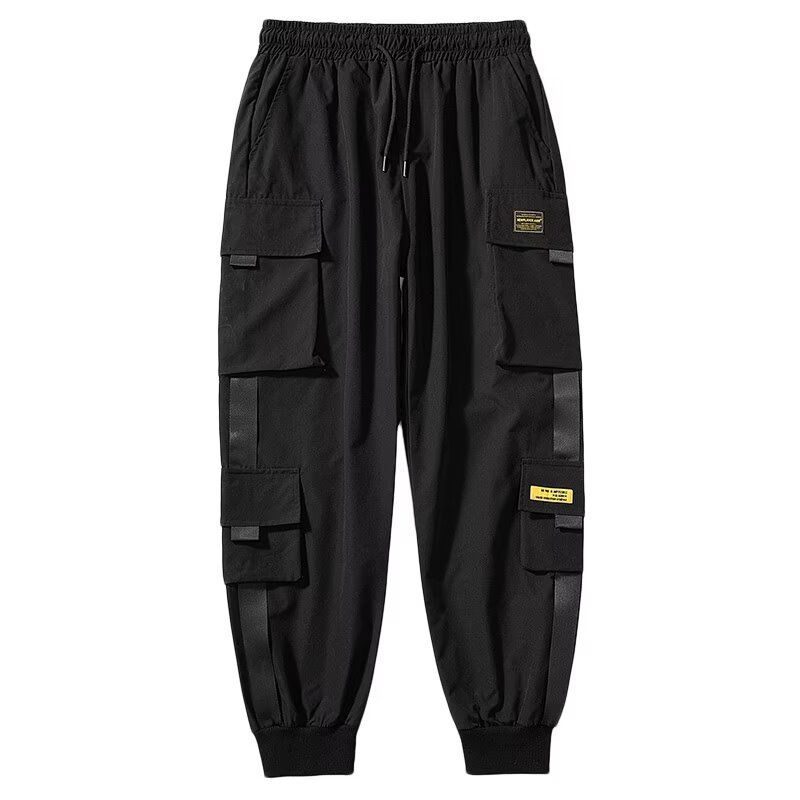 Men's Vintage Washed Cargo Pants – Relaxed Fit Straight-Leg Trousers With Multi-Pockets, Heavyweight Cotton Blend, Streetwear & Casual Style_viptrois.com