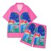 High Street Flower Shirt Suit Retro Shirt Cross Border Casual Shorts Men_viptrois.com