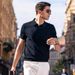 Men's Clothing Polo Shirt V Neck Short Sleeved Knitted Sweater Men's Seagull Collar Summer Ice Silk_viptrois.com