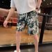 Summer Print Men's Shorts Trendy Design Loose Fit Versatile Sporty And Casual Four Quarter Length Pants_viptrois.com