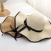 Korean Summer Women S Straw Sweet Bow Wave Big Edge Travel Beach Hat_viptrois.com