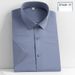 Men's Stretch & Wrinkle-Free Short Sleeve Dress Shirt – Lightweight, Silk-Like Finish For Business Casual & Photography (Navy, White, Black & More)_viptrois.com