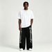 High Street Hip Hop Straight Leg Trousers Retro Harajuku Print Fleece Lined Drawstring Casual Pants For Men And Women Plus Size_viptrois.com